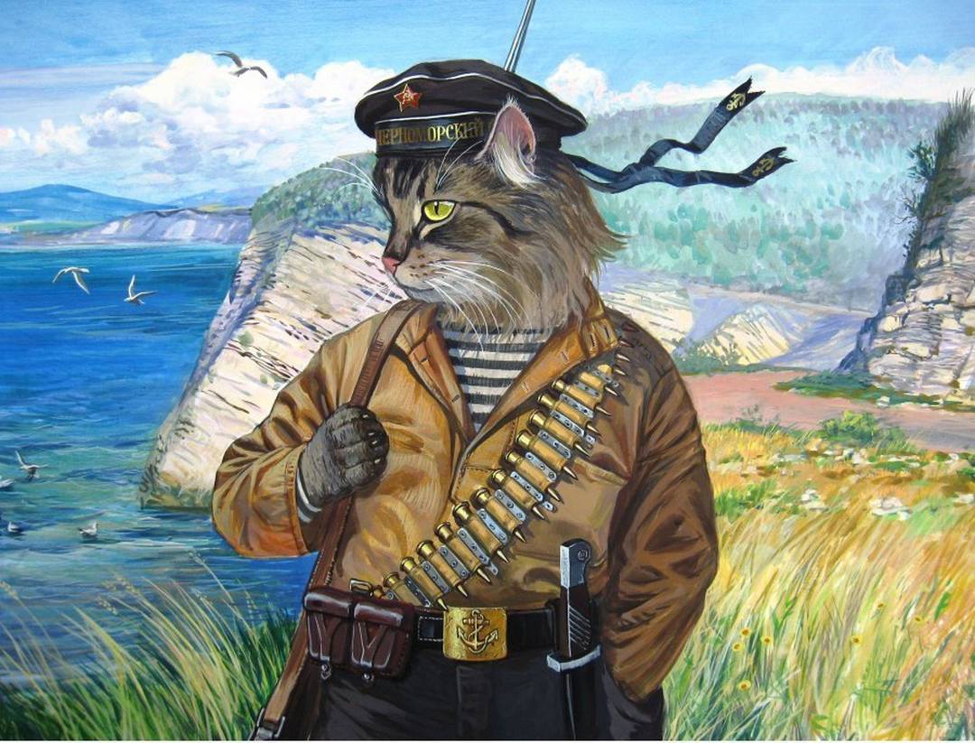 Военный моряк, душа в полоску, художник Александр Завалий
