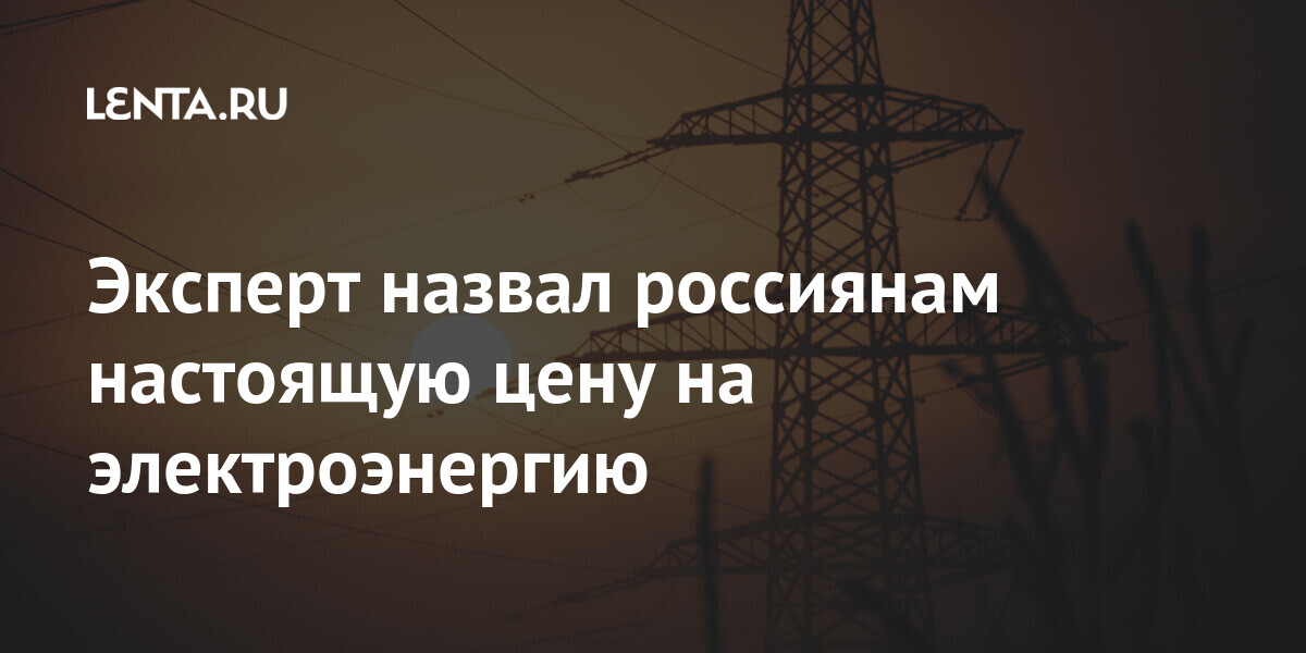 Эксперт назвал россиянам настоящую цену на электроэнергию Экономика