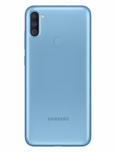 Samsung представила бюджетный Galaxy A11 камерой, отпечатков, разрешением, Тройная, имеет, оперативной, памяти, встроенной, флэшпамяти, аккумулятором, ёмкостью, поддержкой, зарядки, мощностью,  Аппарат, размеры, восьмиядерной, граммов, Предлагаются, четыре
