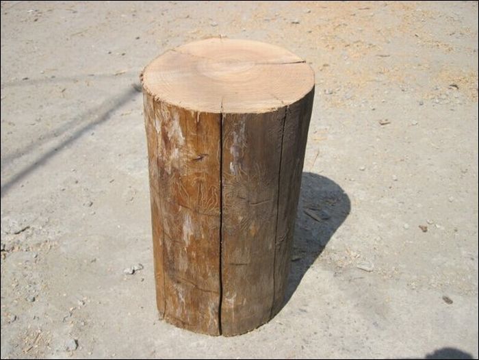 Финская комфорка из бревна