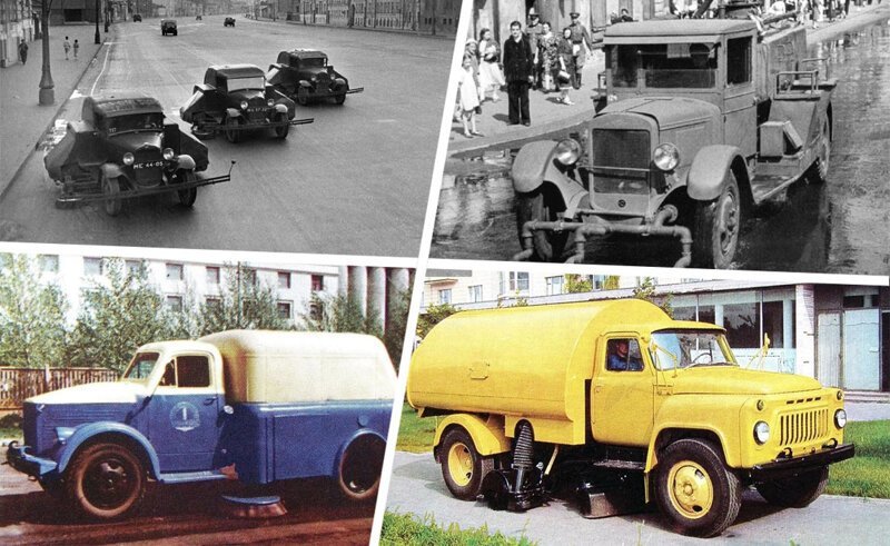 «Подметалки» и «поливалки»: история коммунальных машин прошлых лет авто и мото,интересное,история,прошлый век,техника,транспорт