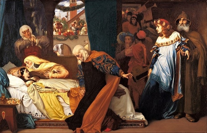 «Притворная смерть Джульетты». (1856-1858) Автор: Фредерик Лейтон. «Притворная смерть Джульетты». (1856-1858) Автор: Фредерик Лейтон.
