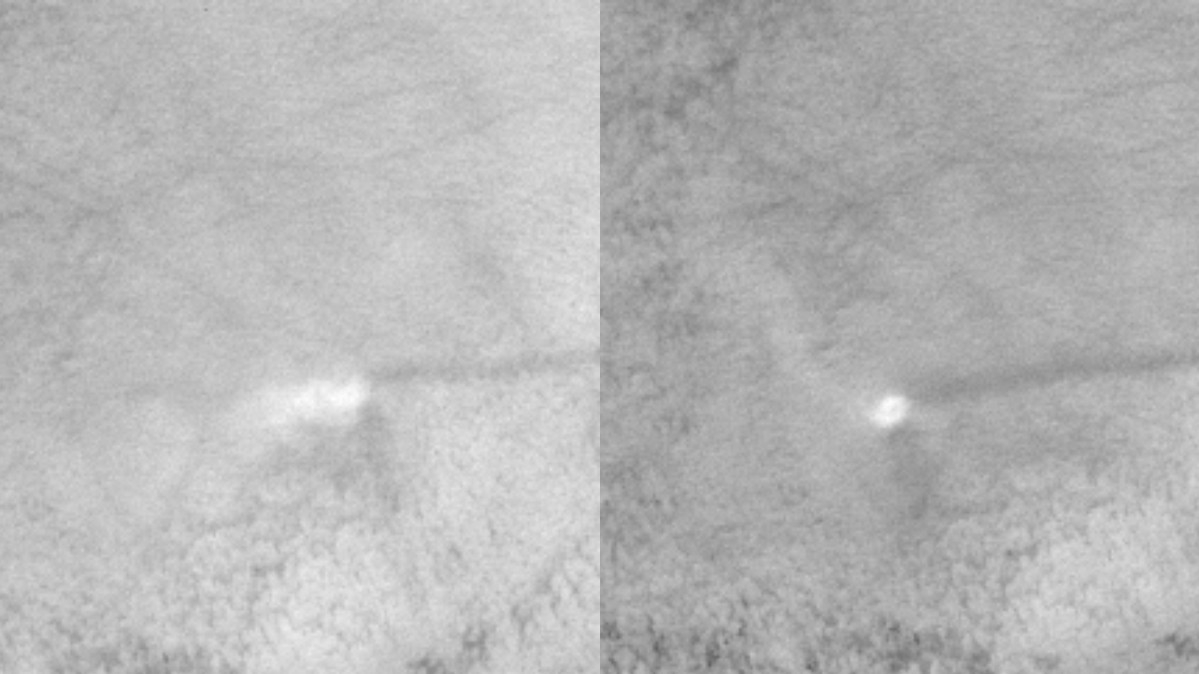 Роскосмос поделился снимками гигантских смерчей на поверхности Марса