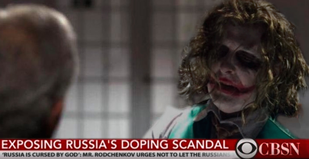 Родченков появился на американском ТВ в образе Джокера и призвал не допускать Россию к Олимпиаде в Токио