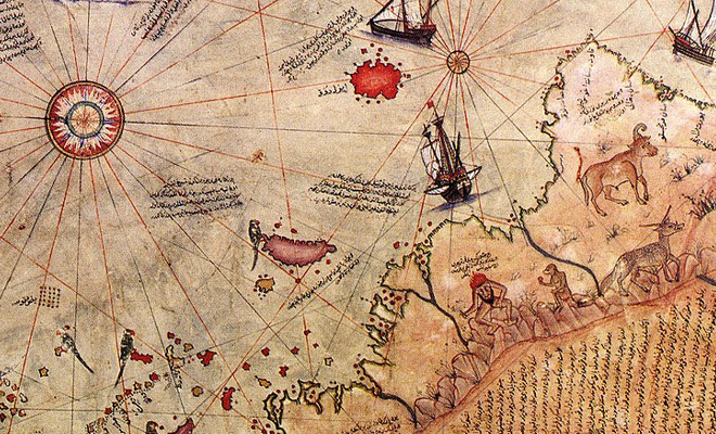 В 1513 году Пири Рейс нарисовал карту с Антарктидой, которую открыли только через 300 лет. На изображении были тигры