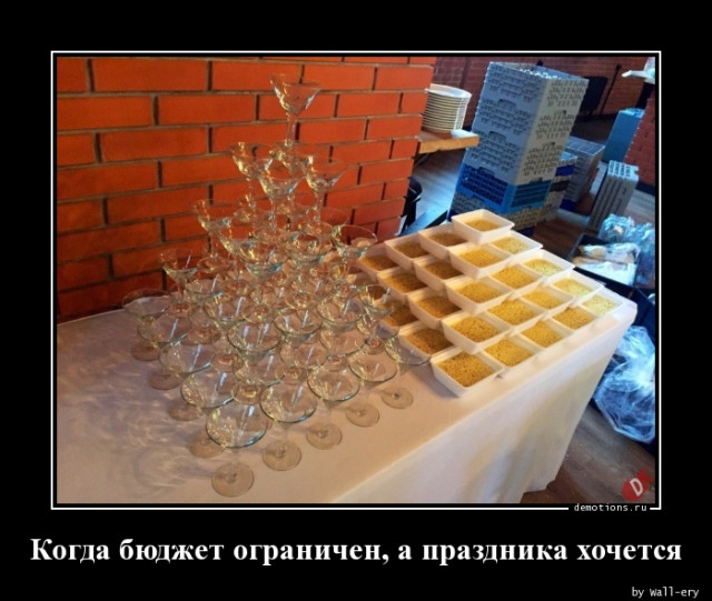 Демотиваторов пост: «Когда бюджет ограничен, а праздника хочется…»