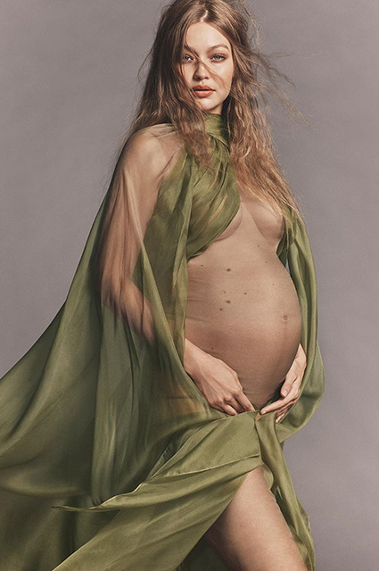 Беременная Джиджи Хадид поделилась кадрами из фотосессии Экстерьер