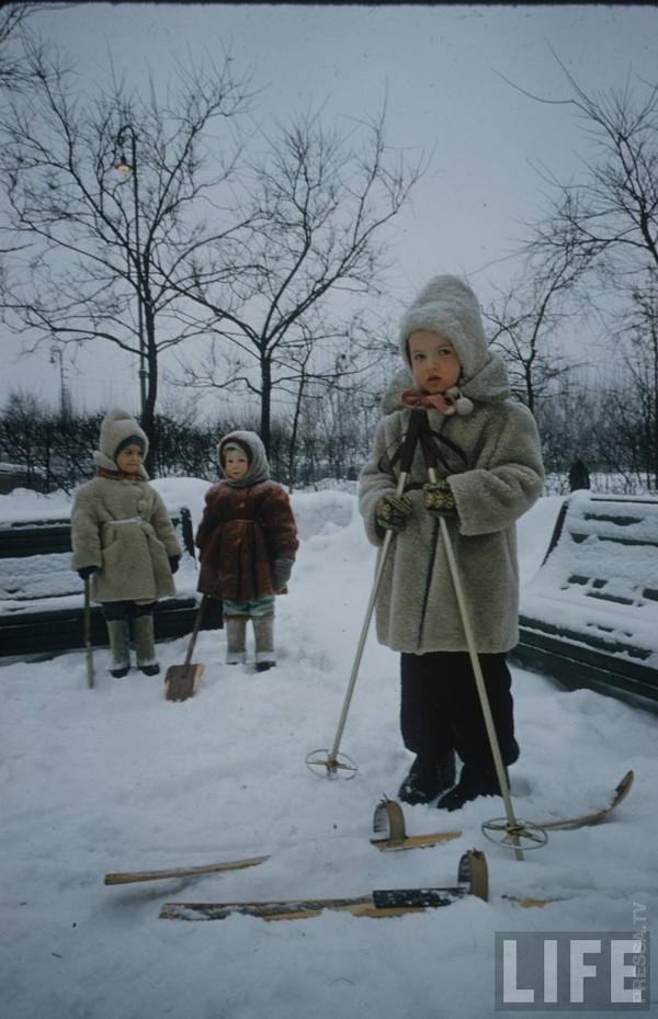 Московские дети зимой 1960-го года История,общество