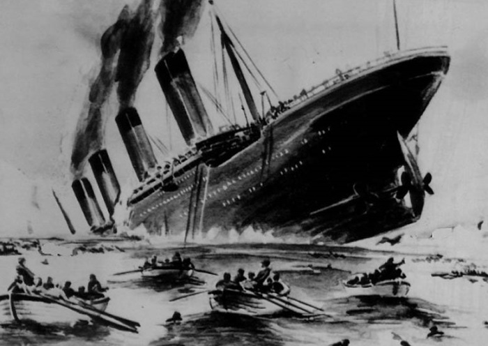 Крушение Титаника. \ Фото: google.ru.