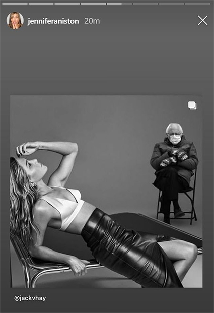 Шэрон Стоун, Дженнифер Энистон, Сара Джессика Паркер присоединились к флешмобу с мемами про Берни Сандерса Хроника