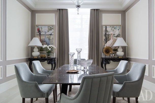 Столовая. Раскладки на стенах выкрашены краской Farrow&Ball. Столовая. Раскладки на стенах выкрашены краской Farrow&Ball.