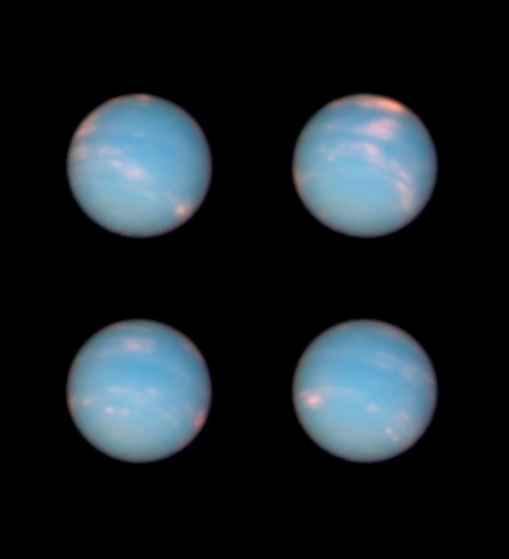 Снимки Нептуна с разных ракурсов ТУМАННОСТИ, звезды, космический телескоп, космос, необычно, планеты, снимки, фото