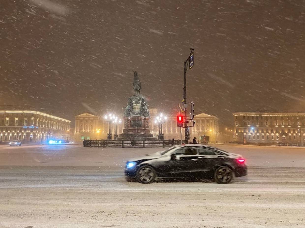 Санкт петербург снегопад сегодня