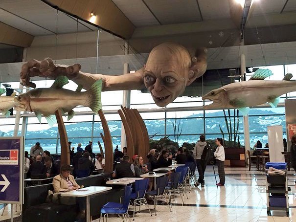 В аэропорту Новой Зеландии будьте готовы к чему угодно аэропорт, в мире, интересное, креатив, подборка, самолет, удобно, фото