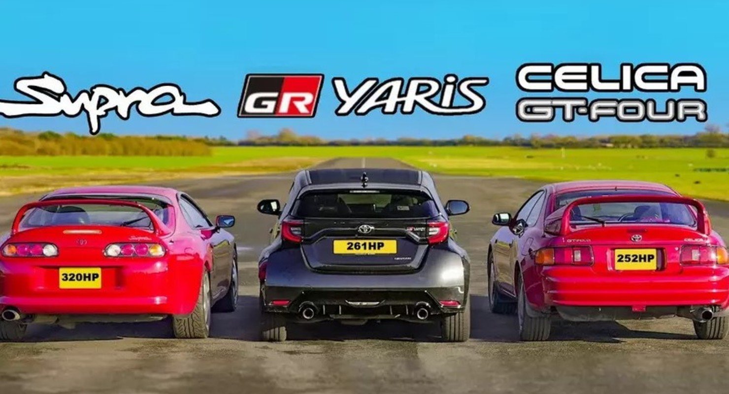 Культовые Toyota Celica и Supra сразились в дрэге с GR Yaris Автомобили