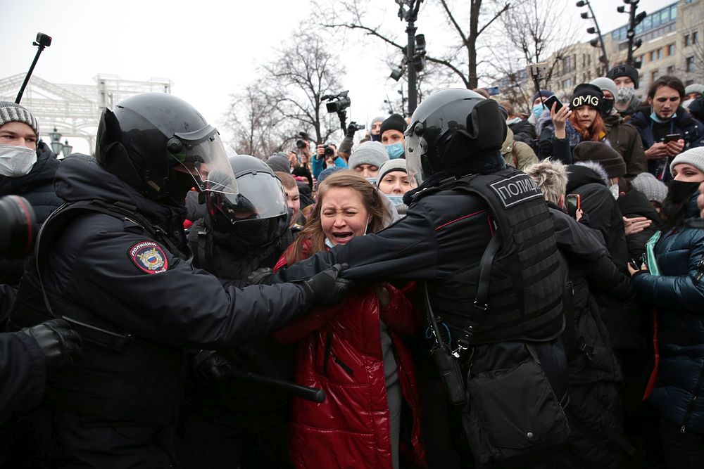 Несанкционированный митинг в москве