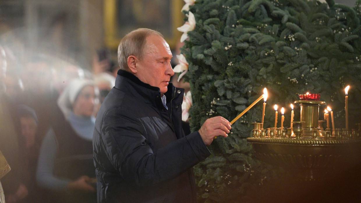 Путин в этом году встретил Рождество в Ново-Огарево