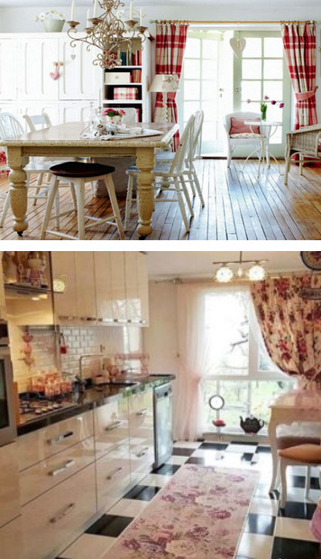 Шторы для кухни: 35 идей модного комбинирования.. идеи для дома,интерьер и дизайн,кухня,шторы
