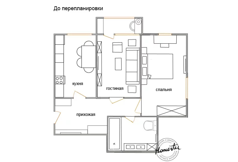 Как из 2х комнатной квартиры сделать 3х комнатную до и после фото