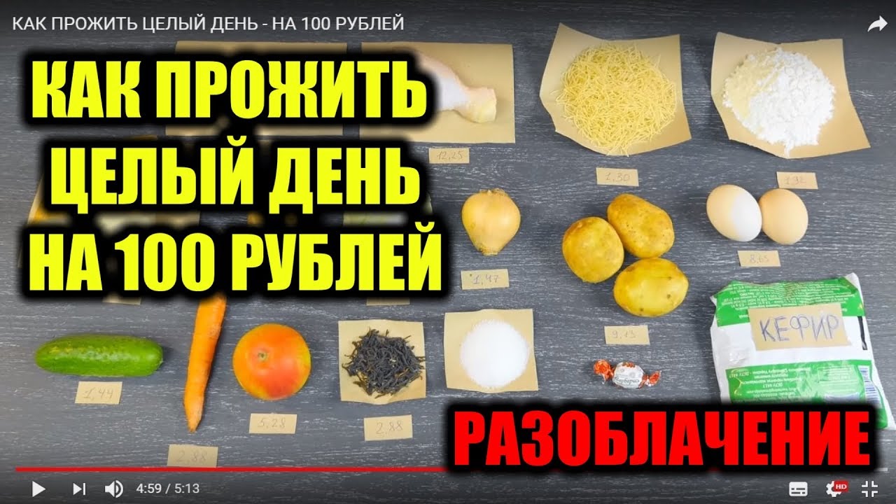 Картинки по запросу КАК ПРОЖИТЬ ЦЕЛЫЙ ДЕНЬ - НА 100 РУБЛЕЙ