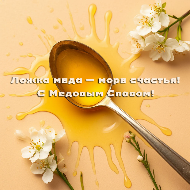Красивая открытка на Медовый Спас
