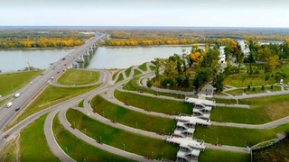 Вид на Нагорный парк и Новый мост в Барнауле / Фото: t.me/barnaul_org