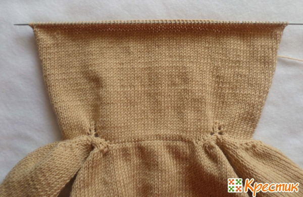 Вязание спицами свитера с забавным мишкой для детей до года вязание,дети,свитер