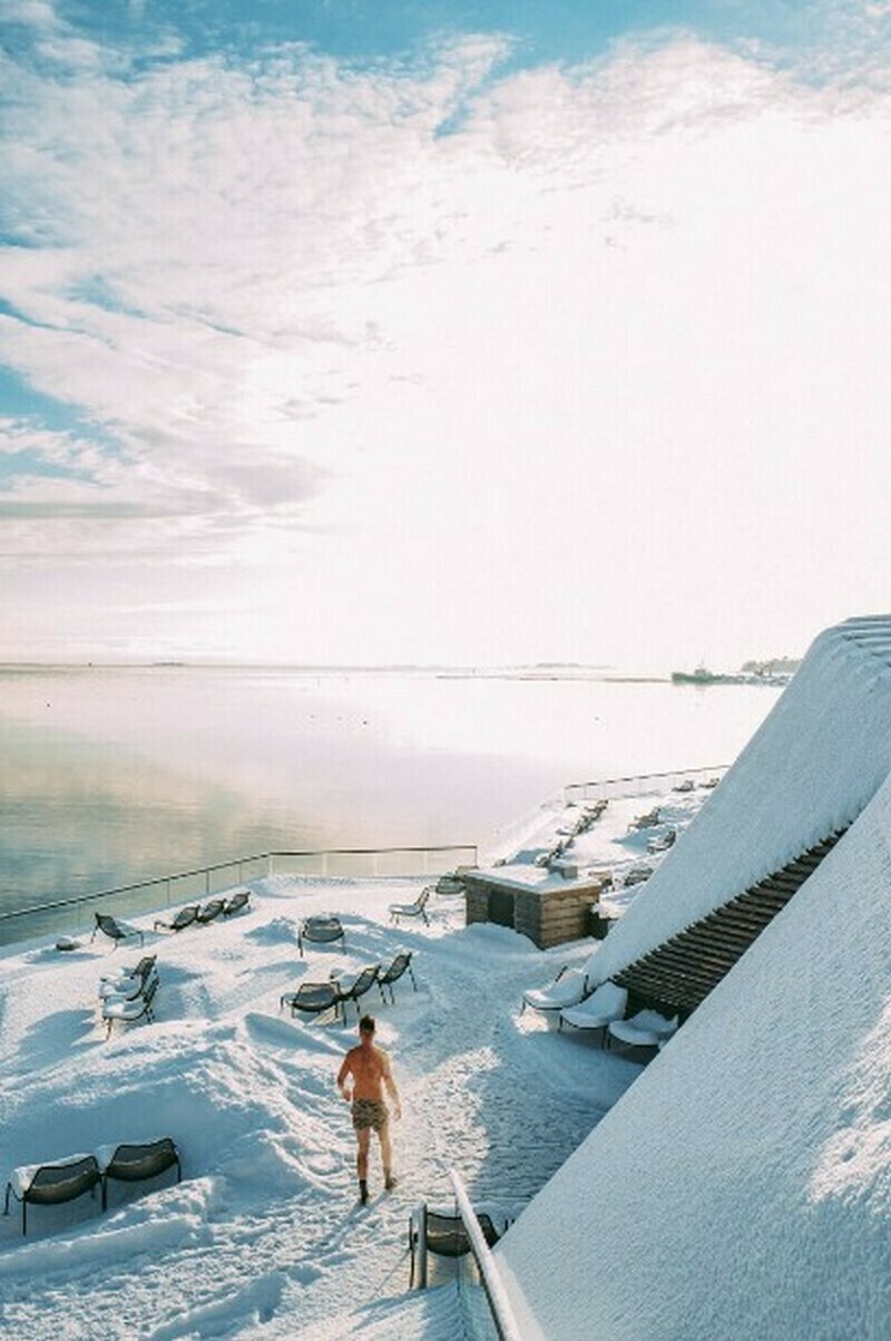 Зимняя сауна недалеко от Хельсинки. Фото: cntraveler.com