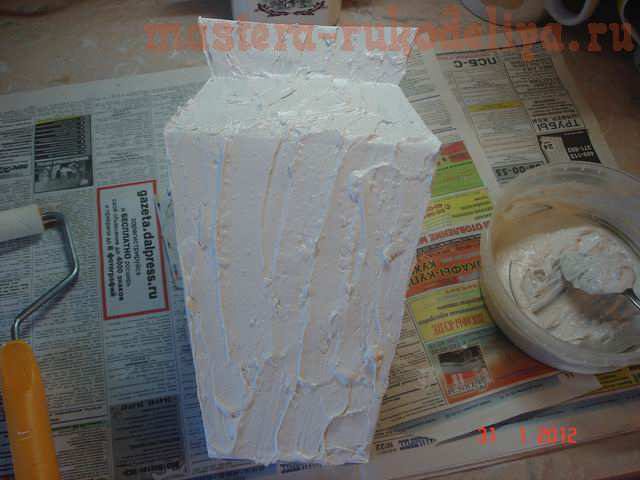 Ваза из тетрапаков: мастер-класс ваза