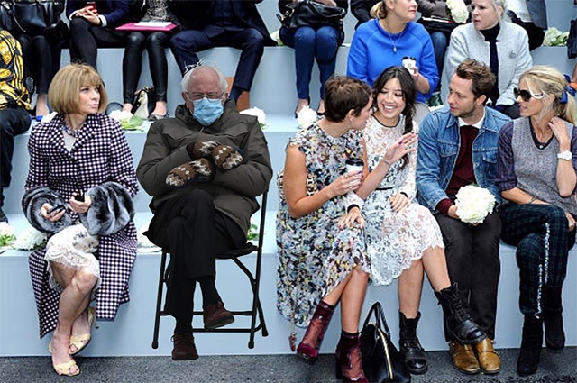 Шэрон Стоун, Дженнифер Энистон, Сара Джессика Паркер присоединились к флешмобу с мемами про Берни Сандерса Хроника