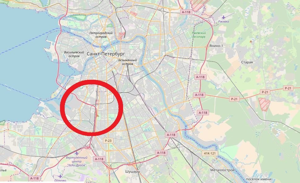 Новая карта дорог санкт петербурга