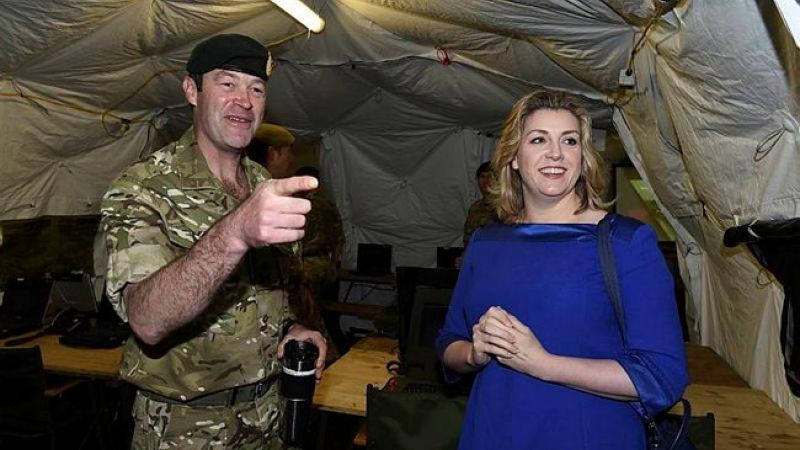 Major General Patrick Sanders & Penny Mordaunt, 2015.jpg