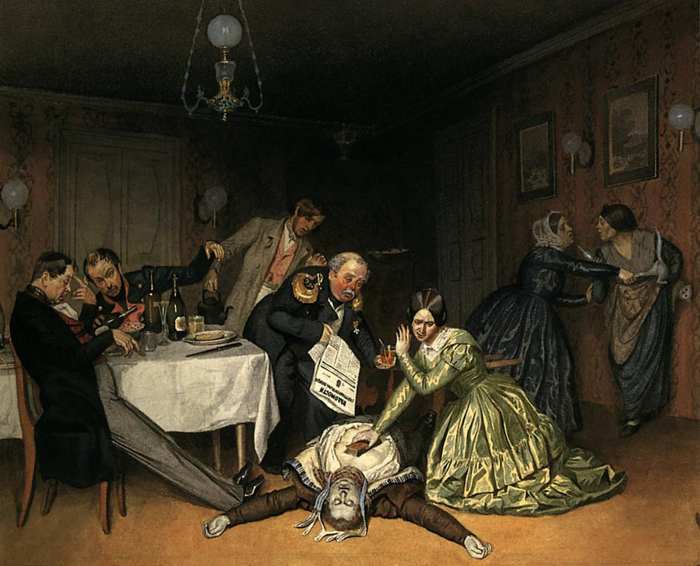 «Все холера виновата». Художник П.А. Федотов. 1848 год