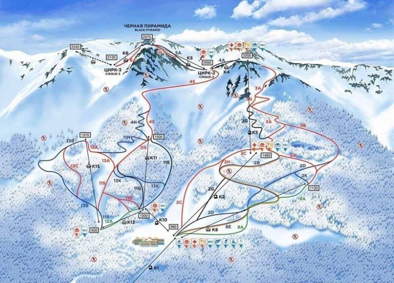 Зимний туризм: 15 лучших горнолыжных курортов России горнолыжные курорты,зима,Россия