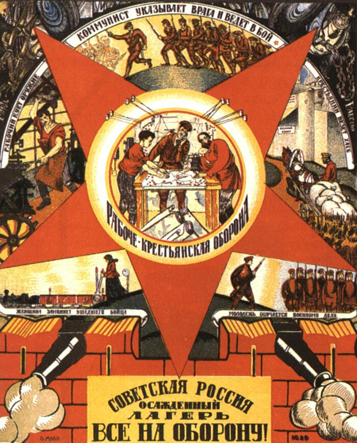 Д. Моор. Плакат времен Гражданской войны