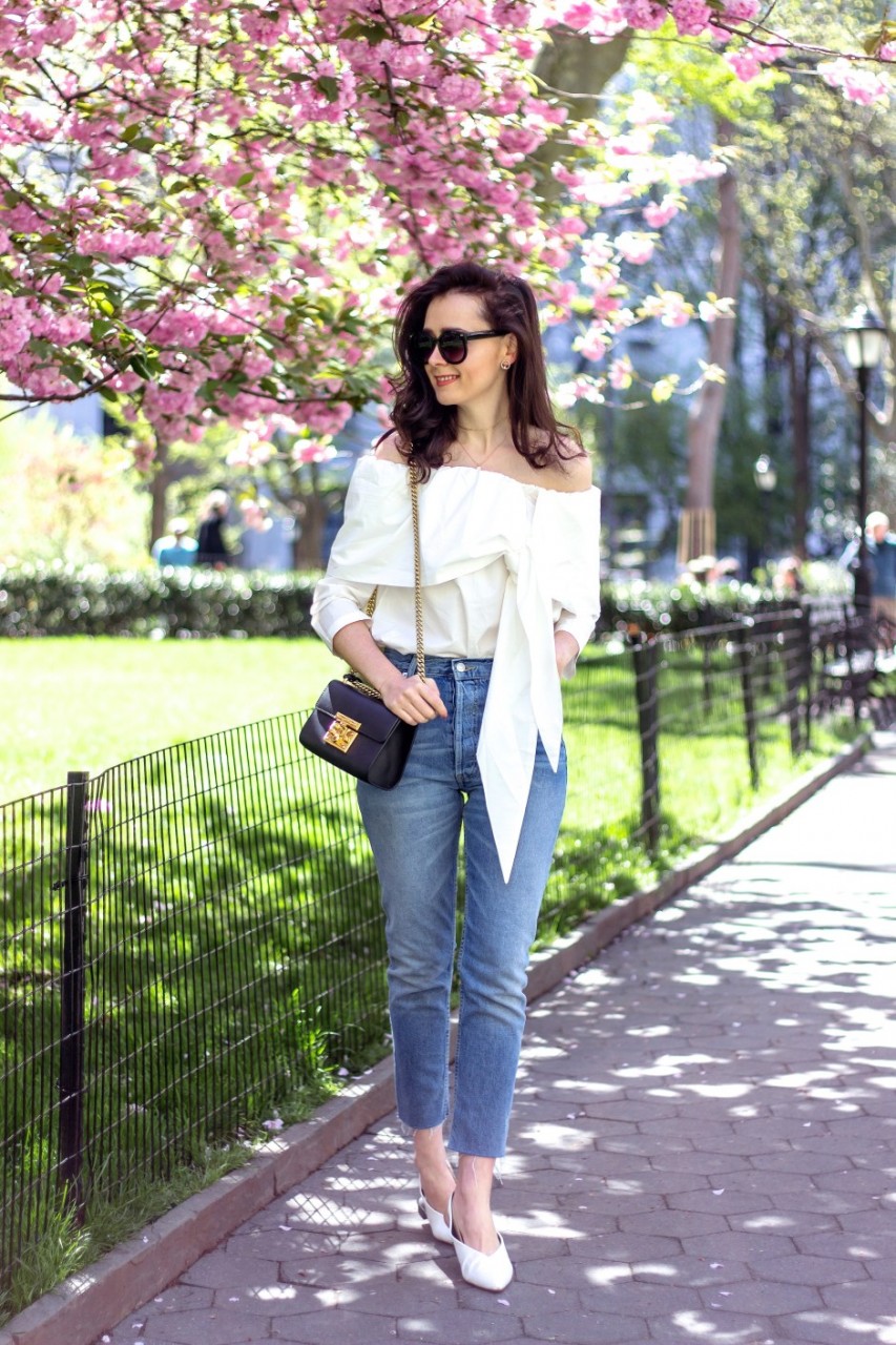 NYC Blogger: Off The Shoulder White Top 2