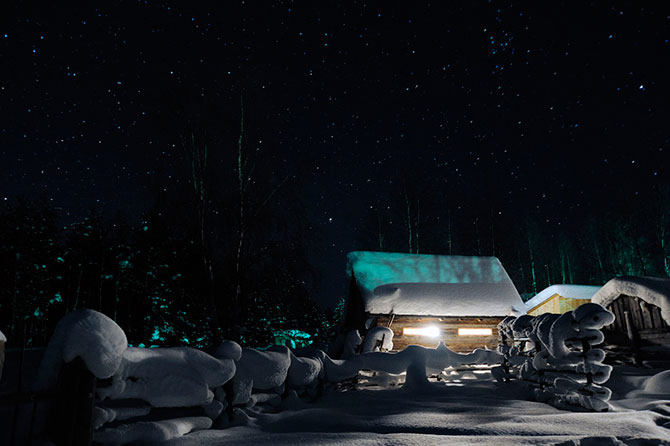 Полярный круг – царство снега и льда 