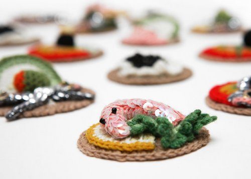 Вязаная еда от художницы Кейт Дженкинс вязаная еда,креатив,рукоделие,сделай сам