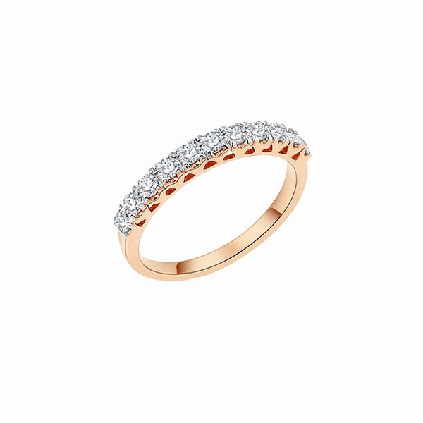 Кольцо SL, розовое золото, бриллианты 