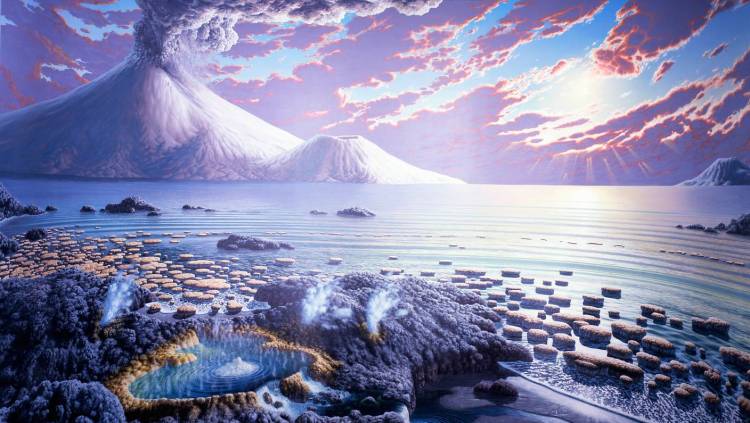 2,7 миллиарда лет назад вулканы работали активнее, чем сегодня, а вот фотосинтезирующие организмы, напротив, были куда менее активны. Видимо, поэтому в воздухе и доминировал углекислый газ / ©Peter Sawyer