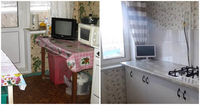 Подробное описание ремонта кухни 7 кв.м в Минске (54 фото)