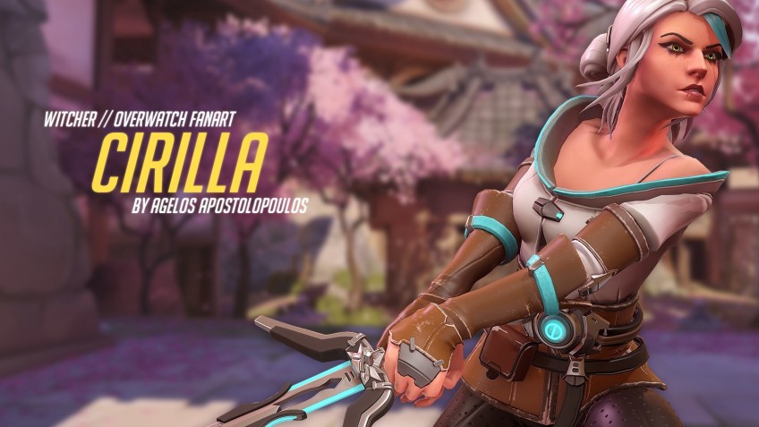 Художник представил Цири из третьего «Ведьмака» в антураже Overwatch
