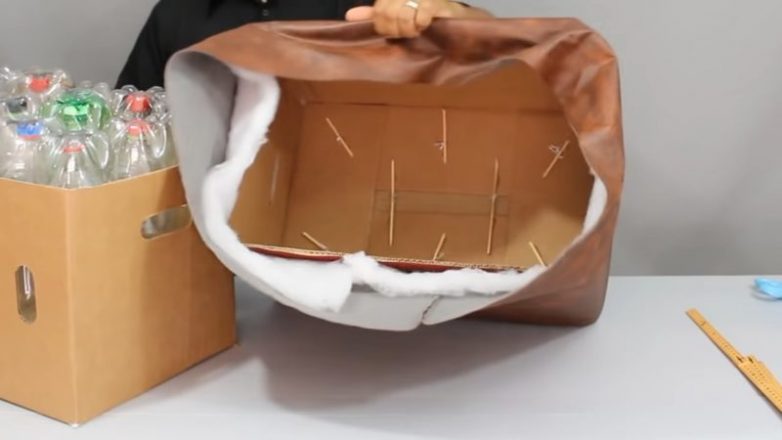 Прочный и красивый пуф из простых материалов Мебель,пуф,сделай сам