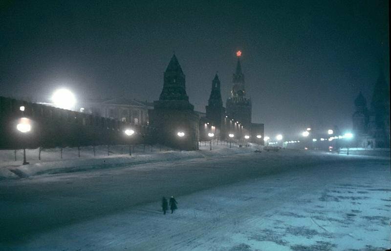 Васильевский спуск, 1959 год. город, зима, москва, ностальгия, фото, фотографии