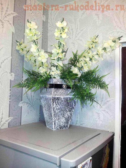 Ваза из тетрапаков: мастер-класс ваза