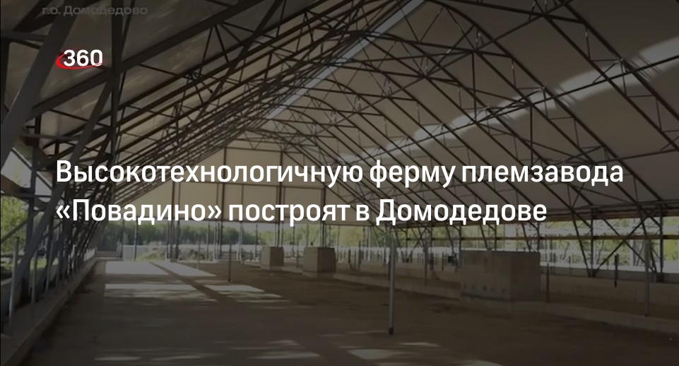 Высокотехнологичную ферму племзавода «Повадино» построят в Домодедове