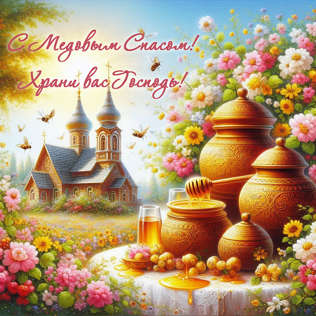 Красивая картинка на Медовый Спас
