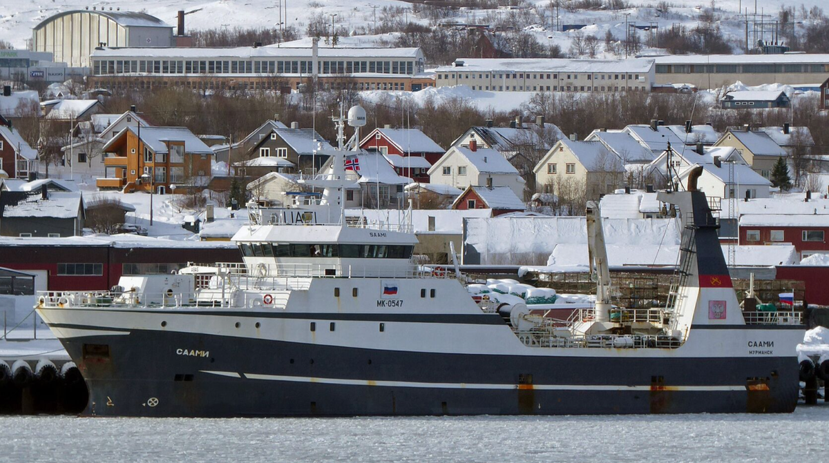 Судно "Саами" норвежцы называют основным штабом диверсионной деятельности в северных водах. Фото Блумберг