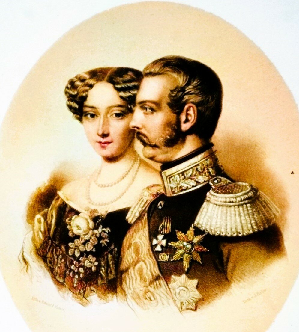 «Принцесса Мария Гессенская и великий князь Александр», 1840 гг., худ.Э.Кайзер