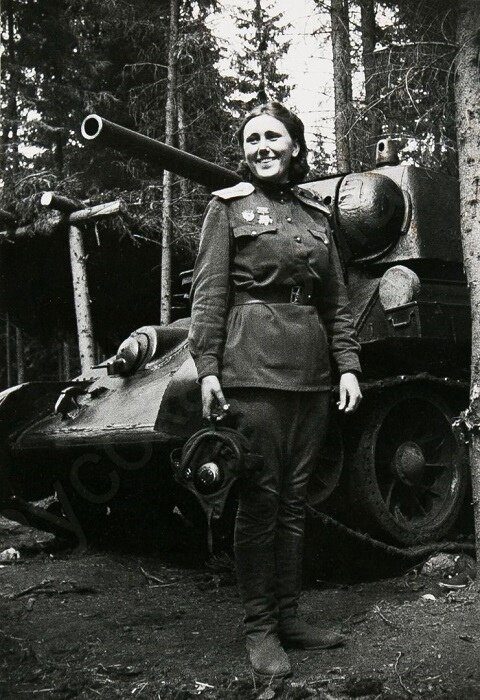 Александра Самусенко стала единственной в мире женщиной-командиром танкового батальона во времена Второй мировой войны вов, военное, история, люди, невероятное, подвиг, факты